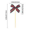 24 PCS Bowknot Cupcake Toppers Bow Baby Shower Cupcake Picks Bow Theme Birthday Party Decorations for Bowknot Theme Baby Shower Birthday Bridal Shower Wedding Party Decoration Supplies Red Green view 2