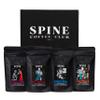 Spine Coffee Club LLC 4-Pack Gourmet Coffee Sampler Gift Box Set with Ethiopia, Sumatra, Guatemala, Kenya Single Origin Selection - Whole Bean view 1