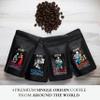 Spine Coffee Club LLC 4-Pack Gourmet Coffee Sampler Gift Box Set with Ethiopia, Sumatra, Guatemala, Kenya Single Origin Selection - Whole Bean view 2