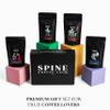 Spine Coffee Club LLC 4-Pack Gourmet Coffee Sampler Gift Box Set with Ethiopia, Sumatra, Guatemala, Kenya Single Origin Selection - Whole Bean view 3