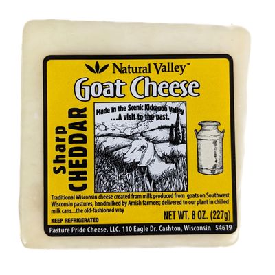 Amish Country Sharp Cheddar Goat Cheese 8 oz (Pack of 4)