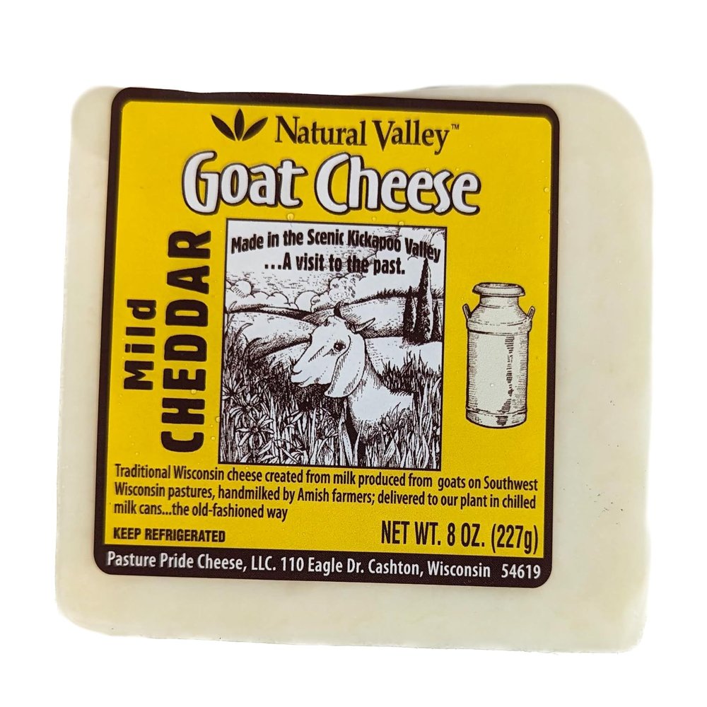 Amish Country Mild Cheddar Goat Cheese 8 oz (Pack of 2)