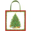 Caspari Christmas Tree Small Square Gift Bag - includes 1 Gift Bag view 1