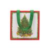 Caspari Christmas Tree Small Square Gift Bag - includes 1 Gift Bag view 2