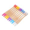 NOLITOY 10pcs Toothbrushes with Soft Bristles Vibrant Hand Painted Wooden Handles for Oral Care Easy to Distinguish Colors Travel Friendly view 1