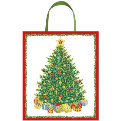 Caspari Christmas Tree Large Gift Bag - includes 1 Gift Bag