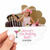 Personalized 21st Birthday Stickers with Photo, Custom Labels with Photo and Your Text, 30th Birthday, 1st Birthday, Treat Bag Labels, Gift Tags (2.5" Scallop) view 1
