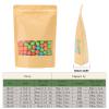 Roppolo 100 Pcs 5.5 x 7.9 Inch Stand Up Brown Kraft Paper Bags with Matte Window, Resealable Zip Lock Food Storage Bags, Reusable & Heat Sealable for Packaging view 2