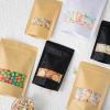 Roppolo 100 Pcs 5.5 x 7.9 Inch Stand Up Brown Kraft Paper Bags with Matte Window, Resealable Zip Lock Food Storage Bags, Reusable & Heat Sealable for Packaging view 4