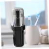OUNONA 2Pcs Portable Toothbrush Case Toothpaste Storage Box Durable Travel Supplies for Hotel Home Multi Functional Toothbrush Holder Mouthwash Cup Sturdy Materials view 3