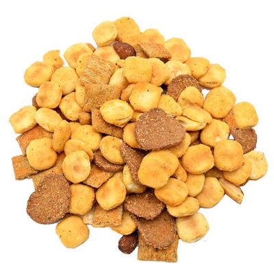 Grab Our Nuts Smoky Ranch Snack Mix 32 Oz Jar - Oyster Crackers, Roasted Peanuts, Whole Wheat Squares, Mini Rye Worcestershire Bagel Chips, Smoke Flavored Almonds