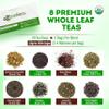 Tea Variety Pack Up to 160 Cups | 40 Whole Leaf Tea Bags, 3g Each, 8 Flavors | LongTeaVity Tea Sampler Gift Set | For Every Mood view 4