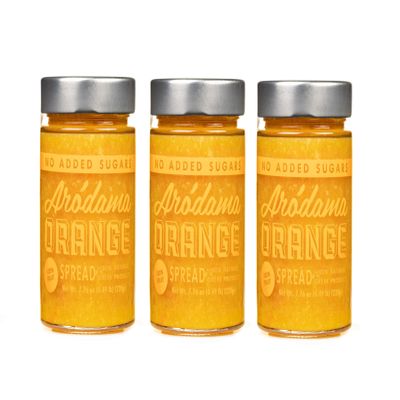 ARODAMA PREMIUM GREEK MARMALADE (JAM, SPREAD) NO SUGAR ADDED, 7.8 OZ/ 220 GRS CRETAN PRODUCT 100% NATURAL NO PRESERVATIVES OR ADDITIVES (3 JAR PACK, ORANGE NO SUGAR ADDED)