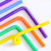10.2 Inch Flexible Disposable Drinking Straws (Color, 500-Pack) - Food Grade PP Plastic Bendable Straws for Smoothies, Cocktails, Milkshakes, DIY Crafts, Party Supplies view 1