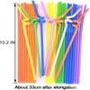 10.2 Inch Flexible Disposable Drinking Straws (Color, 500-Pack) - Food Grade PP Plastic Bendable Straws for Smoothies, Cocktails, Milkshakes, DIY Crafts, Party Supplies view 2