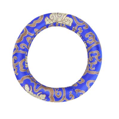 RiToEasysports Embroidered Song Bowl Pillow for 7-10 Inch Bowls, Delicate Design, Improves Sound Quality, for Yoga and Mindfulness (Blue)