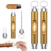 2-Pack Cigar Draw Enhancer Tool, Cigar Poker & Cigar Nubber 2-in-1, Practical Cigar Accessories with Key Ring for All Cigars (Gold & Gold) view 1