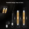 2-Pack Cigar Draw Enhancer Tool, Cigar Poker & Cigar Nubber 2-in-1, Practical Cigar Accessories with Key Ring for All Cigars (Gold & Gold) view 4