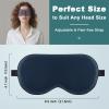 Adjustable Silk Eye Mask for Sleeping, Soft Sleeping Eye Shade Cover for Women, Good for Blocking Light, Reducing Puffiness, Enhancing Sleep Quality view 2