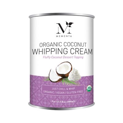 Mementa Inc Coconut Whipping Cream, Vegan, Lactose Free Whipping Cream, 400ml, 13.5 Fl Oz (Pack of 3) - Ideal for Chefs, Desserts, Vegans, Non-Dairy Enthusiasts