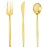 Supernal 180pcs Gold Plastic Silverware Set, Disposable Cutlery view 1