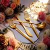 Supernal 180pcs Gold Plastic Silverware Set, Disposable Cutlery view 2
