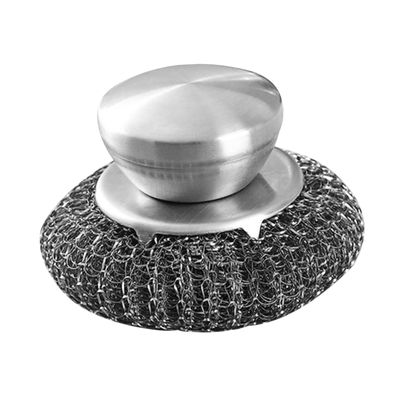 DECOMELODY Stainless Steel Grill Brush Dish Scrubber Brush for Grills Pots Non-Scratch Steel Wool Pad