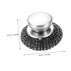 DECOMELODY Stainless Steel Grill Brush Dish Scrubber Brush for Grills Pots Non-Scratch Steel Wool Pad view 2