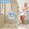 feneihe Shower Chair for Inside Shower, Shower Chair for Elderly and Disabled, Shower Stool with Arm and Back, Height Adjustable Shower Chair with Non-Slip Feet, 330 lbs Heavy Duty Shower Seat for Se view 3