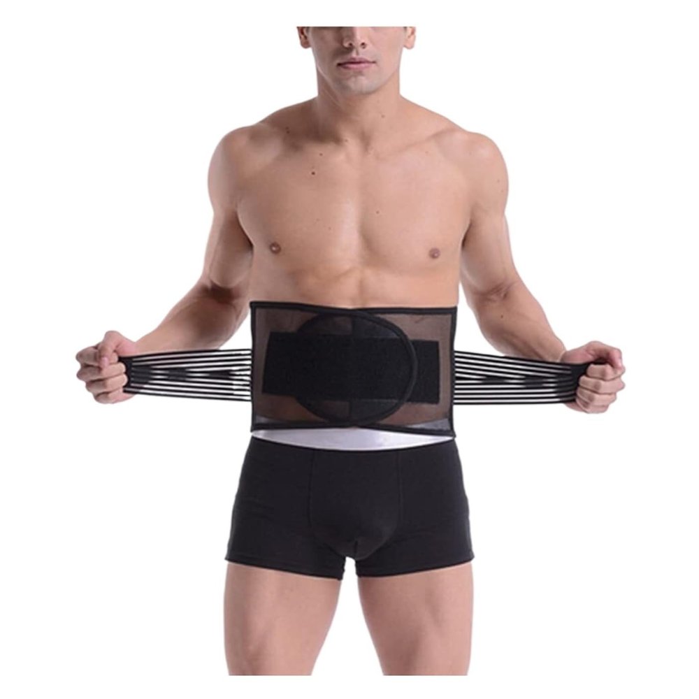 BIOMICE Waist Support Waist Trimmer Sweat Belt Adjustable Waist Trainer Gym Fitness Sauna Slimming Belt Lumbar Support Belt(M)