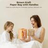 10-Pack Kraft Paper Gift Bags With Clear Window, 9.8 X 7.1 X 5.1 Inch, Rope Handle Shopping & Retail Bags For Gifts, Food, And Parties view 3