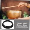 BESPORTBLE 3Pcs Sound Bowl Rubber Rings Buddhist Singing Bowl Mats Durable for Crystal Instruments Easy to Use Cushions for Music Lovers and Meditation view 3