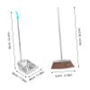 FOMIYES Ergonomic Dust Pan Handle Broom and Dustpan Set Soft Bristles for Efficient Cleaning Standing Dustpan view 2