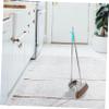 FOMIYES Ergonomic Dust Pan Handle Broom and Dustpan Set Soft Bristles for Efficient Cleaning Standing Dustpan view 4