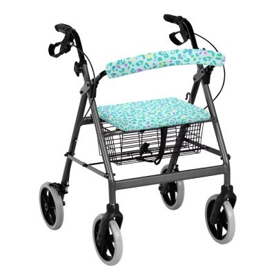 Gomyblomy Teal Spots Print Drive Walker Accessories Washable Protective Rollator Walker Seat and Backrest Covers Soft Breathable Walker Seat Covers for Seniors Women