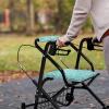 Gomyblomy Teal Spots Print Drive Walker Accessories Washable Protective Rollator Walker Seat and Backrest Covers Soft Breathable Walker Seat Covers for Seniors Women view 4