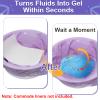 100 Commode Absorbent Pads for Bedside Commode Liners, Disposable Commode Liners Pads with Absorbent Gel, Portable Potty Liner Pads for Toilet Bags Bedpans view 4