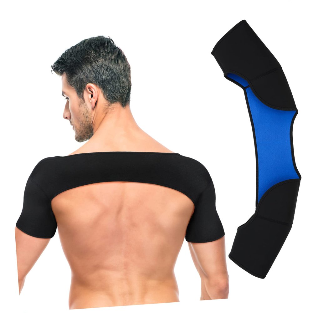 VALICLUD SBR Double Shoulder Support Strap XL Breathable Compression Pad for Pain Relief Warm Cover for Outdoor Sports Mountaineering Suitable for Shoulder Width 49-52cm