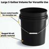 10 Pack - 5 Gallon Plastic Buckets with Lids - Food Safe, Stackable, BPA-Free Bulk Storage view 3