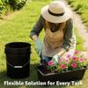 10 Pack - 5 Gallon Plastic Buckets with Lids - Food Safe, Stackable, BPA-Free Bulk Storage view 4