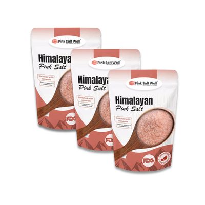 1 lbs Himalayan Chef Pink Salt, Pack of 3, Coarse Grain, Refill Grinders
