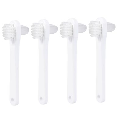 LALADEFIEE 4pcs Dual Heads Denture Brush Denture Toothbrushes Replacement Heads Small Tooth Brush