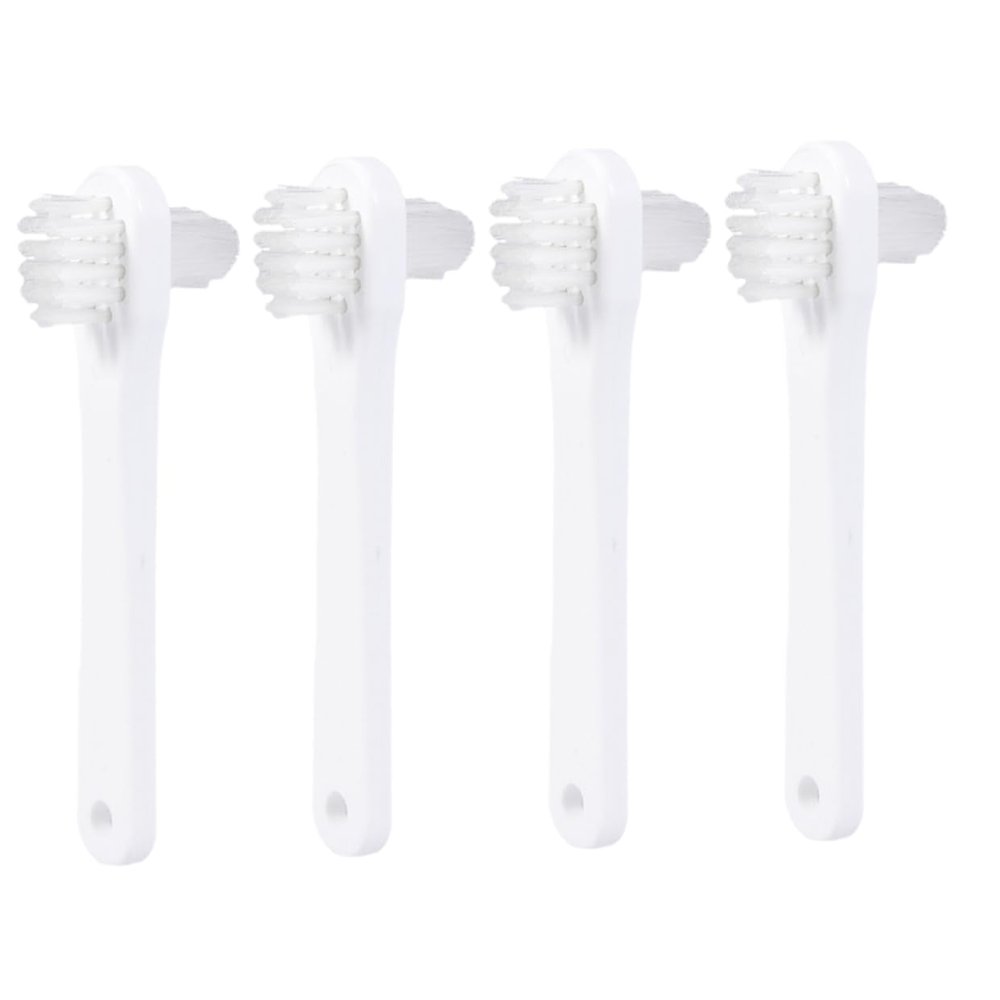 LALADEFIEE 4pcs Dual Heads Denture Brush Denture Toothbrushes Replacement Heads Small Tooth Brush