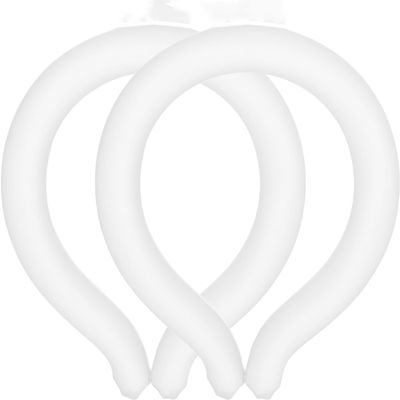 2PCS dr Chilly ice Ring Neck Cooling Tube with Cold Insulated Bag,Reusable Ice Neck Ring Wearable Body Cooler Products for Summer Heat iceringneckcooler (White)