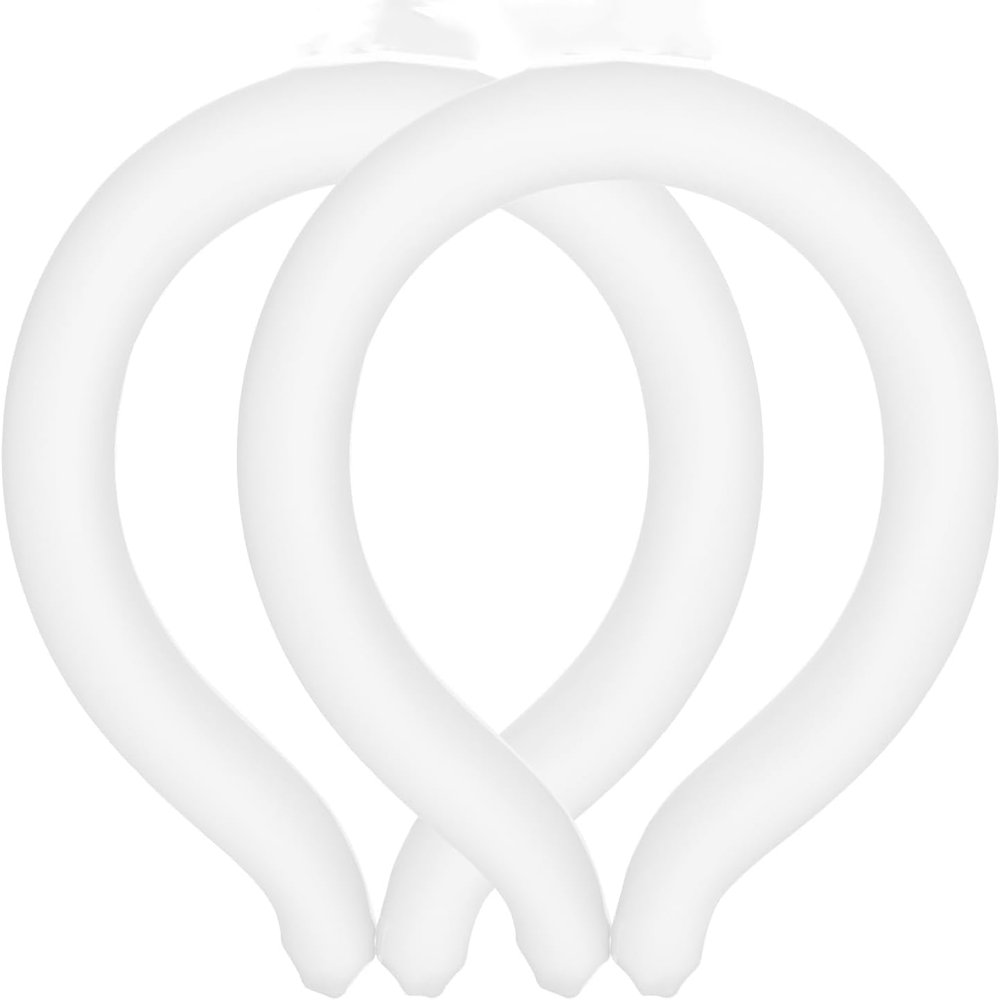 2PCS dr Chilly ice Ring Neck Cooling Tube with Cold Insulated Bag,Reusable Ice Neck Ring Wearable Body Cooler Products for Summer Heat iceringneckcooler (White)