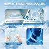 2PCS dr Chilly ice Ring Neck Cooling Tube with Cold Insulated Bag,Reusable Ice Neck Ring Wearable Body Cooler Products for Summer Heat iceringneckcooler (White) view 3
