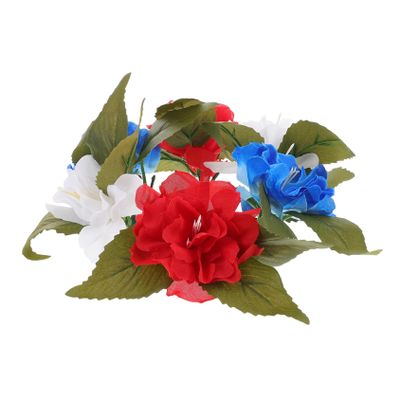 Cabilock Artificial Floral Candle Wreath Realistic Flower Centerpiece for Dining Tables Parties Weddings Elegant Candle Holder Decor for Seasonal Celebrations Home Office Spaces