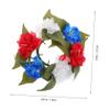 Cabilock Artificial Floral Candle Wreath Realistic Flower Centerpiece for Dining Tables Parties Weddings Elegant Candle Holder Decor for Seasonal Celebrations Home Office Spaces view 2