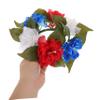 Cabilock Artificial Floral Candle Wreath Realistic Flower Centerpiece for Dining Tables Parties Weddings Elegant Candle Holder Decor for Seasonal Celebrations Home Office Spaces view 4