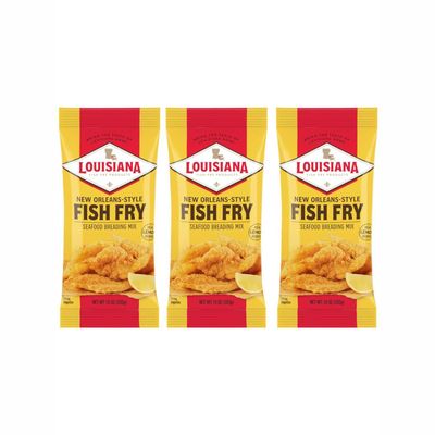 Louisiana Fish Fry Products New Orleans Style Lemon Fish Fry, 10 oz (Pack of 3)